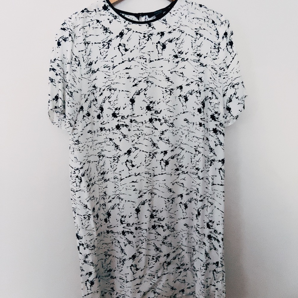black and white dress